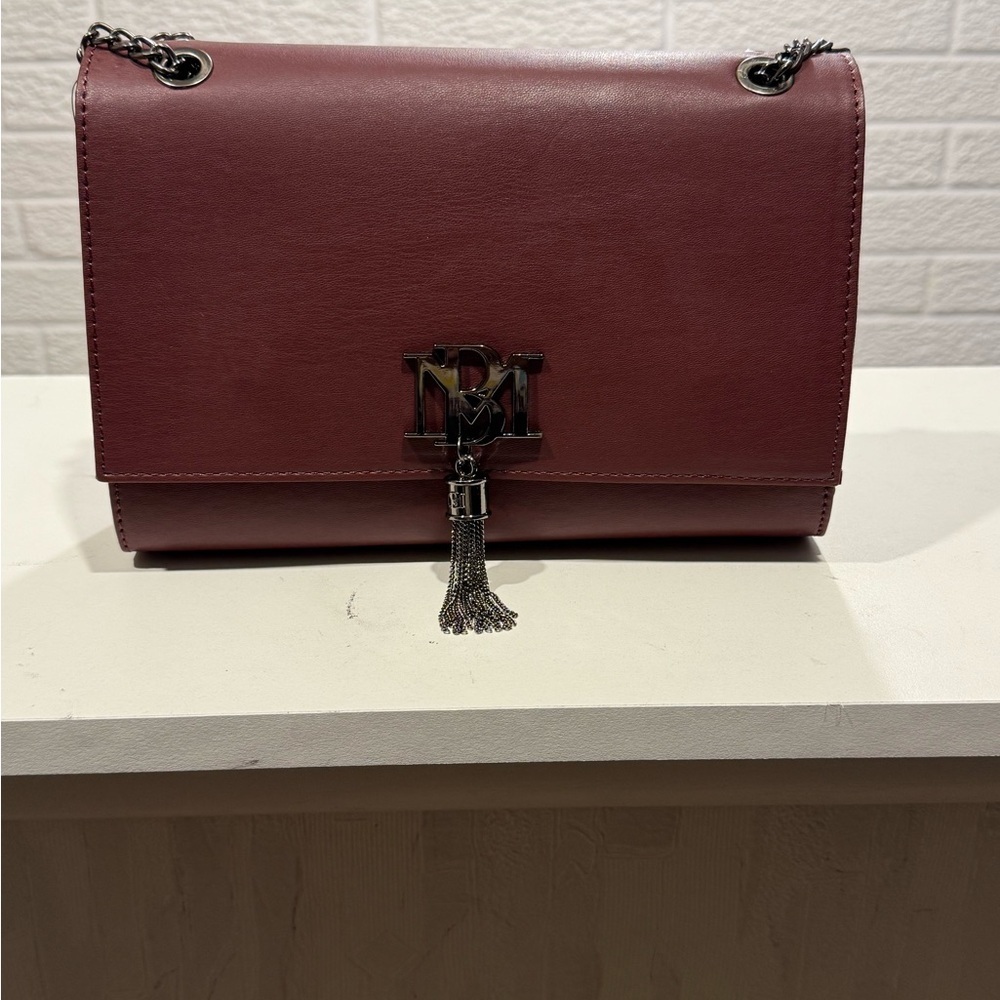 Badgley Mischka Red Shoulder Bag with‎ Tassel Detail